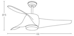 Zambelis 20256 - LED Stropni ventilator LED/15W/230V 3000/4000/6000 + Daljinski upravljalnik