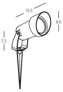 Zambelis E310 - Zunanja svetilka 1xGU10/7W/230V IP54