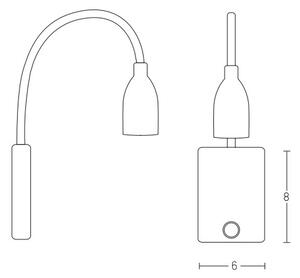 Zambelis H32 - LED Fleksibilna mala svetilka LED/3W/230V črna