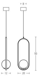 Zambelis 18142-BR - Lestenec na vrvici 1xG9/9W/230V