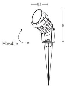 Zambelis E153 - LED Zunanja svetilka LED/5W/230V IP65 antracit