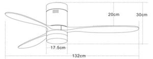 Zambelis 19144 - LED Stropni ventilator LED/15W/230V 3000/4000/6000 + Daljinski upravljalnik