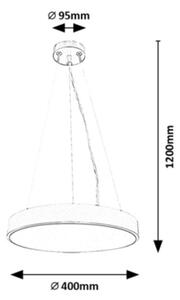 Rabalux 71040 - LED Lestenec na vrvici TESIA LED/36W/230V 4000K srebrna