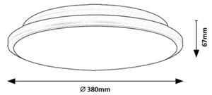 Rabalux 71128 - LED Stropna svetilka ENGON LED/24W/230V 3000K črna 38 cm