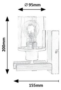 Rabalux 71080 - Stenska svetilka NIYLAH 1xE27/25W/230V