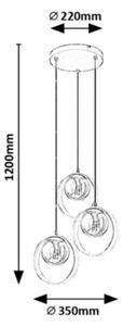 Rabalux 72063 - Lestenec na vrvici PEYTON 3xE14/15W/230V