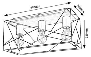 Rabalux 71023 - Stropna svetilka BOIRE 3xE27/40W/230V