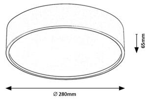 Rabalux 75009 - LED Stropna svetilka LARCIA LED/18W/230V IP44 4000K črna