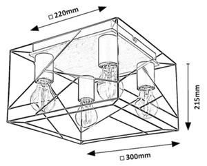 Rabalux 71024 - Stropna svetilka BOIRE 4xE27/40W/230V