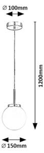 Rabalux 75007 - Kopalniški lestenec na vrvici TOGO 1xE14/40W/230V sijajni krom