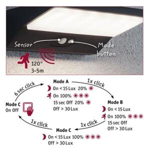 Paulmann 94333 - LED/7,4W IP44 Zunanja stenska svetilka s senzorjem HOUSE 230V