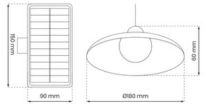 SET 2x LED Solarna viseča svetilka LED/6W/3,7V 2000 mAh IP44 + Daljinski upravljalnik