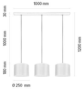 Spot-Light 1037400611528 - Lestenec na vrvici BENITA 3xE27/40W/230V hrast