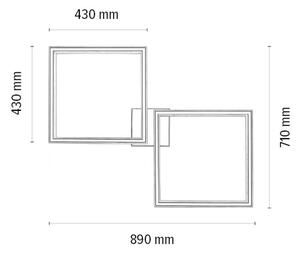 Spot-Svetilka 4027404900000 - LED Zatemnitvena stropna svetilka 2xLED/24W/230V hrast