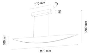 Spot-Svetilka 1017401400000 - LED Zatemnitveni lestenec na vrvici DUBAI LED/14W/230V hrast