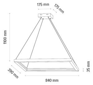 Spot-Svetilka 1027402300000 - LED Zatemnitveni lestenec na vrvici LEGNO 2xLED/33W/230V hrast