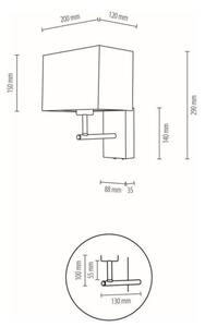 Spot-Svetilka 57190974 - Stenska svetilka BOHO 1xE27/25W/230V hrast