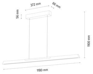 Spot-Svetilka 1017401600000-LED Zatemnitveni lestenec na vrvici JONAS LED/16,5W/230V hrast