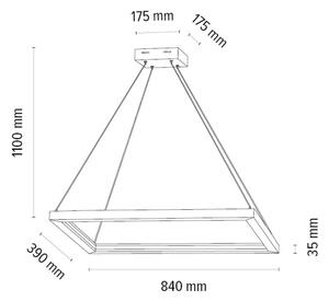 Spot-Svetilka 1017402400000-LED Zatemnitveni lestenec na vrvici LEGNO LED/31,5W/230V hrast