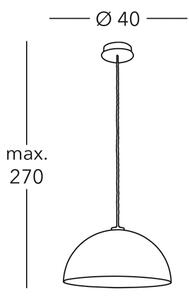 Kolarz A1339.31.Co.VinCu/40 - Lestenec na vrvici CULT 1xE27/100W/230V pr. 40 cm baker