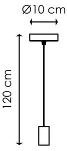 Lestenec na vrvici SAGA 1xE27/40W/230V marmor