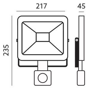 LED Zunanji reflektor s senzorjem LED/50W/230V 6500K IP44