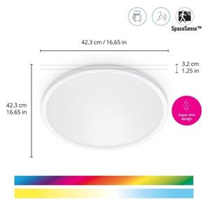 WiZ - LED RGB Zatemnitvena stropna svetilka SUPERSLIM LED/22W/230V Wi-Fi bela