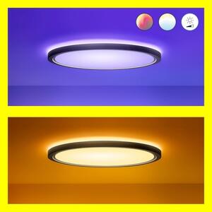 WiZ - LED RGB Zatemnitvena stropna svetilka SUPERSLIM LED/32W/230V Wi-Fi črna