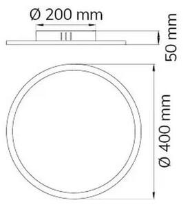 Wofi 9457.01.70.9400 - LED Zatemnitvena stropna svetilka LINOX LED/20W/230V + Daljinski upravljalnik