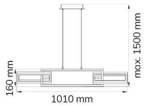 Wofi 6133.03.64.9000 - LED Zatemnitveni lestenec na vrvici MURIEL LED/26W/230V