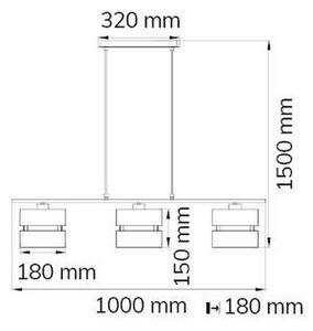 Wofi 11254 - Lestenec na vrvici BELLE 3xE27/42W/230V