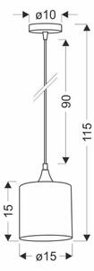 Lestenec na vrvici PATTI 1xE27/60W/230V pr. 15 cm zelena