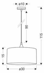 Lestenec na vrvici PATTI 1xE27/60W/230V pr. 30 cm zelena