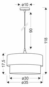 Lestenec na vrvici SOLANTO 1xE27/60W/230V zelena/črna