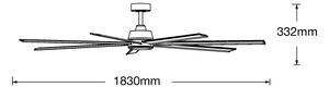 Lucci air 21610849 - Zatemnitveni ventilator ATLANTA 1xGX53/12W/230V bela + Daljinski upravljalnik