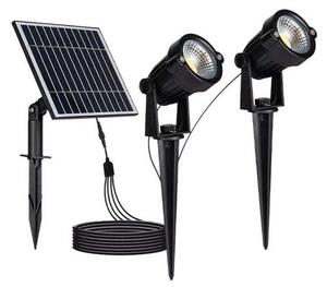 SET 2x LED Zunanja solarna svetilka 2xLED/1,2W/3,7V IP65 3000K