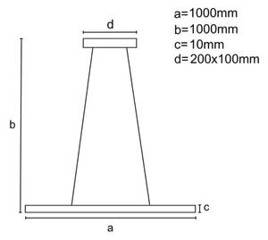 LED Zatemnitveni lestenec na vrvici LED/40W/230V 3000-6500K krom + Daljinski upravljalnik