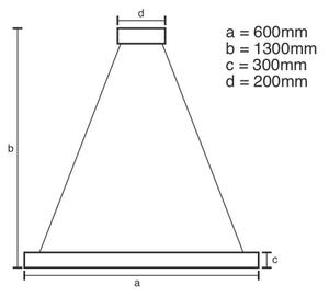 LED Zatemnitveni lestenec na vrvici LED/130W/230V 3000-6500K zlata + Daljinski upravljalnik