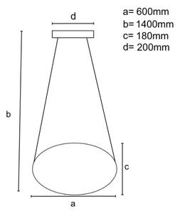 LED Zatemnitveni lestenec na vrvici LED/70W/230V 3000-6500K bela + Daljinski upravljalnik