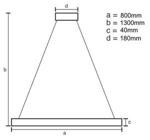 LED Zatemnitveni lestenec na vrvici LED/55W/230V 3000-6500K zlata + Daljinski upravljalnik