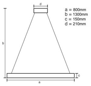 LED Zatemnitveni lestenec na vrvici LED/60W/230V 3000-6500K zlata + Daljinski upravljalnik