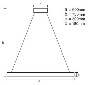 LED Zatemnitveni lestenec na drogu LED/80W/230V 3000-6500K zlata + Daljinski upravljalnik