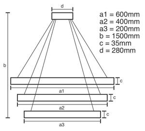 LED Zatemnitveni lestenec na vrvici LED/100W/230V 3000-6500K srebrna + Daljinski upravljalnik