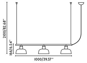 FARO 20338-119 - Lestenec na vrvici TATAWIN 3xE27/15W/230V črna