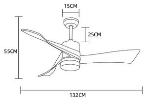 Immax NEO 07136-B -LED Zatemnitveni ventilator SOFISTICADO 18W/230V Wi-Fi Tuya + Daljinski upravljalnik