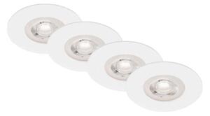 Brilo - SET 4x LED Kopalniška vgradna svetilka LED/4,9W/230V IP44 bela