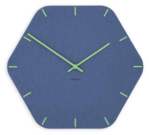 Stenska ura Luxhora Pura Hex Dark Blue 11 barv kazalcev