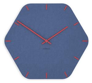 Stenska ura Luxhora Pura Hex Dark Blue 11 barv kazalcev