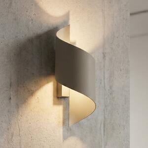 EMIBIG LIGHTING Stenska svetilka SPINER, bež, višina 30 cm, kovina, G9, zatemnjen, Bež, Dnevna soba / jedilnica, Kovina, Sodobni