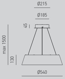 Gea Luce JULIETTE S N - LED Zatemnitveni lestenec na vrvici JULIETTE LED/50W/230V črna